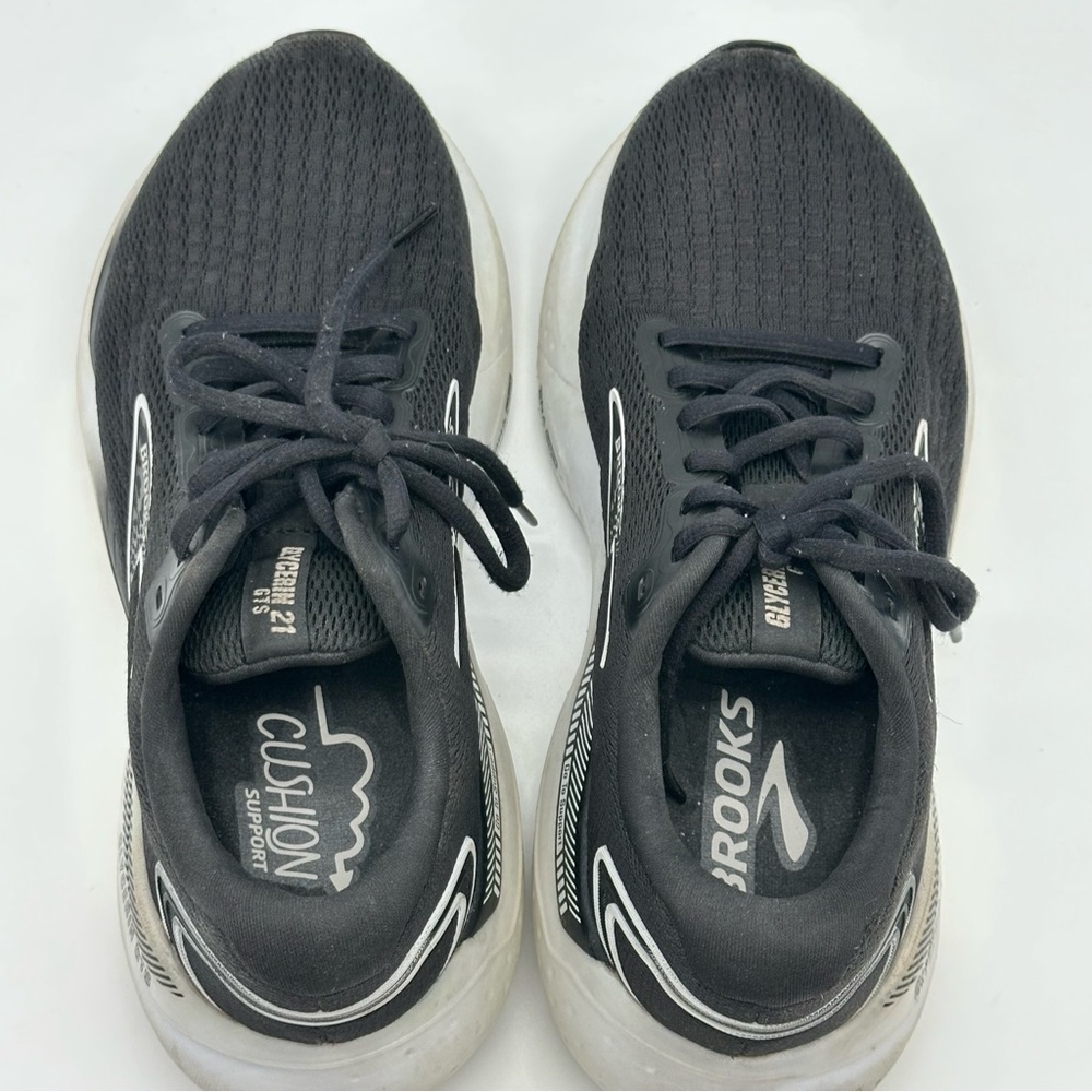 Brooks Glycerin GTS Women's Black and White Running Shoes - Picture 6 of 13